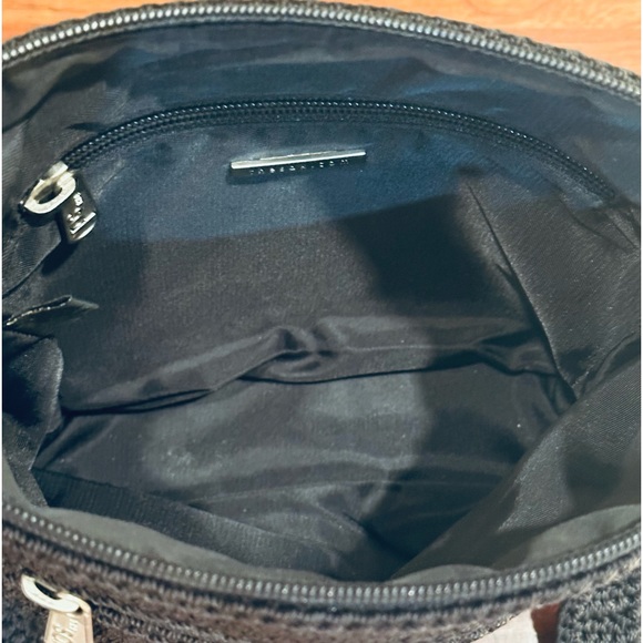 VTG 2000s Black The Sak Crochet Shoulder Bag #2 - Picture 5 of 12